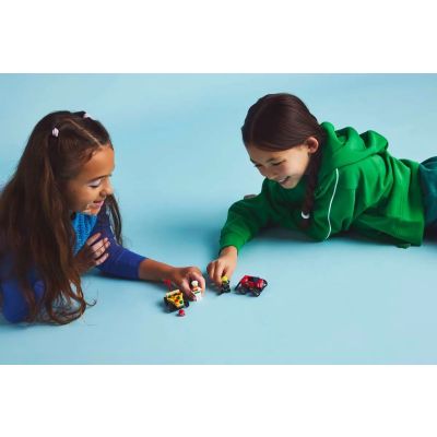 7. LEGO CITY 60458 Pizza vs. Fire Truck Racer Set