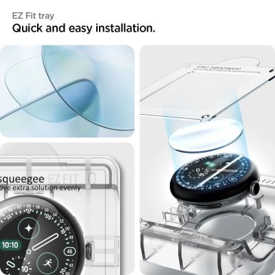 6. Spigen Elite Shield EZ Fit 2-Pack hydrogel foil for Google Pixel Watch 45 mm