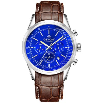 Giewont Chronograph Sapphire Silver Blue Men's Watch GW7650-A5