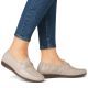 6. Women's leather shoes, comfortable beige moccasins, Rieker L9354-60