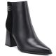 6. Women's black leather high-heeled ankle boots D&A S.Barski CR62-3477