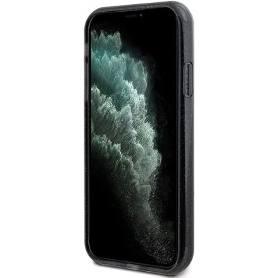 5. Guess Ring Stand Script Glitter MagSafe case for iPhone 11 / Xr - black