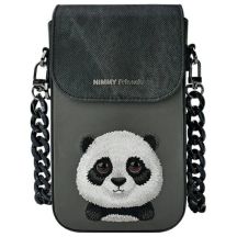 Nimmy Big Eyed Pet 2.0 Panda Phone Bag - Black