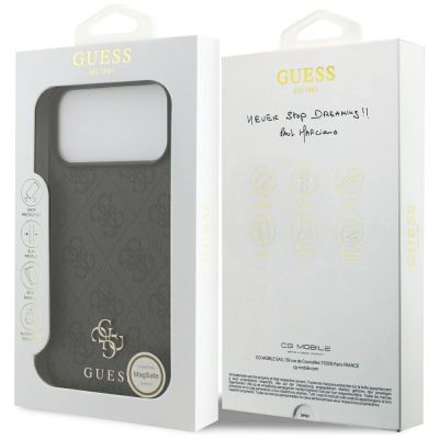 8. Guess 4G Small Classic Logo MagSafe Case for iPhone 17 Pro Max / 18 Pro Max - Black