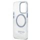 7. Guess Metal Outline MagSafe Case for iPhone 13 Pro / iPhone 13 - Blue