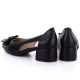 4. Open toe block heel pumps with bow, black, Potocki 12812