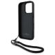 6. BMW Signature Leather Wordmark Cord Case for iPhone 16 Pro - Black