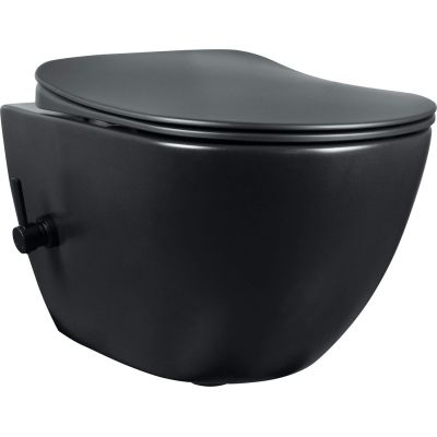 Toilet bowl with bidet function - with mixer tap