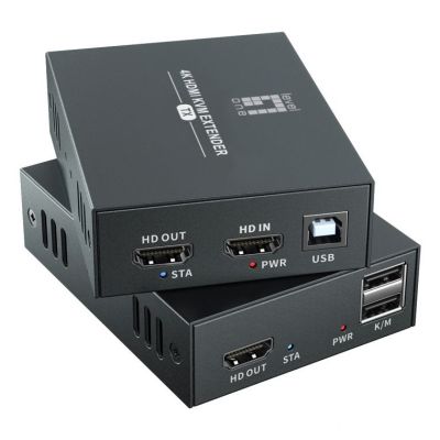 LevelOne HVE-8111 AV Extender AV Transmitter and Receiver Black