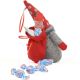 11. DECORATIVE SANTA CLAUS WITH GIFT BAG 20CM RED