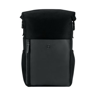 Wenger, UrbanOne Roll-Top 15.6" Laptop Backpack, Black