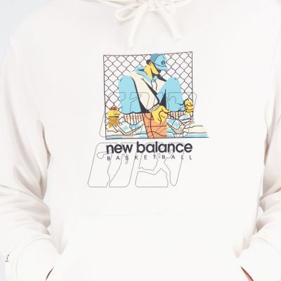 4. Sweatshirt New Balance Hoops French Terry Hoodie M NBMT31588SST