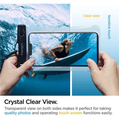7. Spigen Spigen Aqua Shield A601 case waterproof IPX8 - transparent 2 pcs.