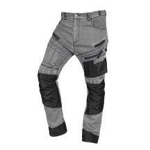 DENIM work trousers, reinforced Oxford, gray, size M