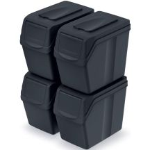 GARBAGE BINS 20 L SORTIBOX SET 4 PCS ANTHRACITE - end