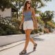 7. Women's leather sandals with velcro, navy blue, Rieker 65964-12