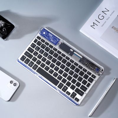 5. Dux Ducis Keyboard (CK Series) Wireless for Laptop / Tablet / Phone - Transparent