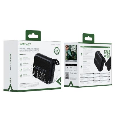 9. Acefast K4 Go Bluetooth 5.4 Mini Wireless Speaker - Black