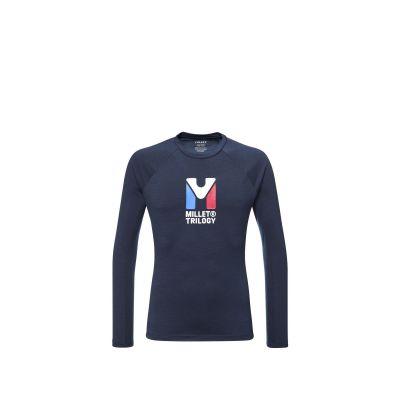 MILLET Trilogy Wool T-shirt Ts Ls M navy blue