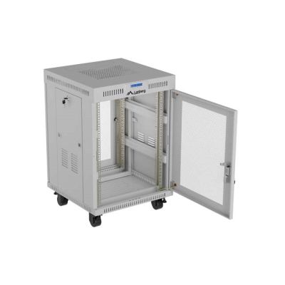 5. LANBERG FLOOR CABINET 19" 15U 600X800 LCD GRAY