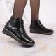 5. Black Insulated Patent Leather Wedge Ankle Boots Filippo