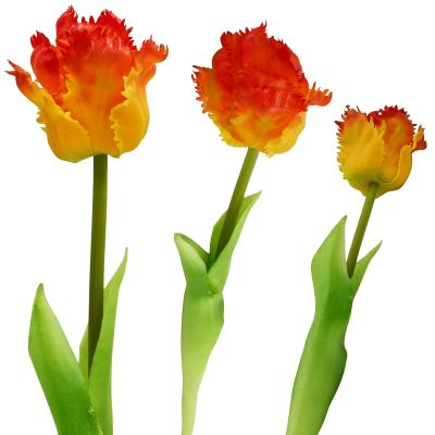 10. ORANGE TULIP 38CM LIFE-LIKE SPRING DECORATION