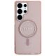 3. Guess Glitter Circle Classic Logo MagSafe Case for Samsung Galaxy S25 Ultra Pink