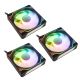 2. Kolink Umbra X 120mm ARGB High Performance PWM Fan Triple Pack - Black
