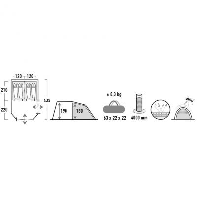 7. High Peak Ancona 4.0 tent 10244
