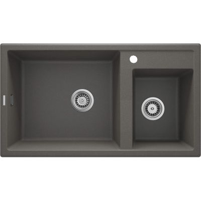 4. Deante Eridan 2-bowl sink without drainer - anthracite ZQE_T20B