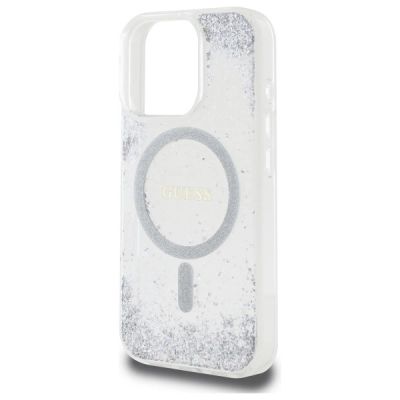 6. Guess Resin Gradient Glitter MagSafe case for iPhone 16 Pro - silver