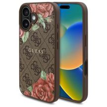 Guess GUHMP16SP4ROPEMCW iPhone 16 6.1" brown/brown hardcase 4G Flowers Print MagSafe