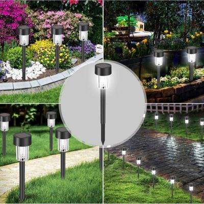 10. LED SOLAR LAMP O4.7x30.5cm PLASTIC SET 10 PCS