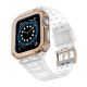 2. Protect Strap Band for Apple Watch 38/40/41mm Armored Case Strap - Transparent, Rose Gold