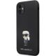 2. Karl Lagerfeld KLHCN61SMHKNPK case for iPhone 11 / Xr - black Silicone Ikonik Metal Pin