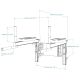 7. Exercise Bars with Back Support for BenchK Wall Bars DB1W