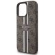 6. Guess 4G Printed Stripes MagSafe Case for iPhone 16 Pro Max - Brown