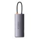 11. Baseus Metal Gleam Series HUB 7-in-1 USB Type C docking station - 1 x HDMI / 1 x VGA / 3 x USB 3.2 Gen. 1 / 1 x Power Delivery / 1 x RJ-45 Ethernet gray (WKWG040013)