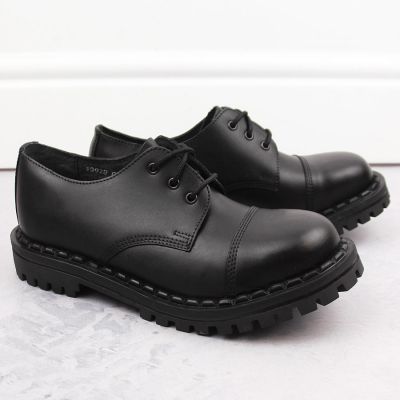 4. Gregor M GRE1206B leather combat boots black