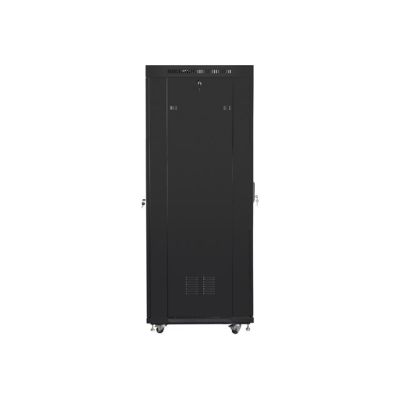 6. LANBERG FLOOR RACK CABINET 19" 37U 600X800 GLASS DOOR LCD BLACK FF01-6837-12BL (FLAT PACK)