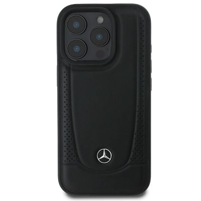 3. Mercedes Leather Urban iPhone 16 Pro Case - Black