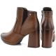5. Women's ankle boots with a block heel and platform, insulated, brown, M.Daszyński AF125B-1