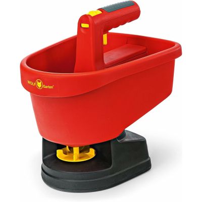 WOLF GARTEN BATTERY-OPERATED GRASS AND FERTILIZER SEED DRILL WE-B