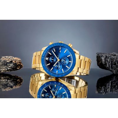 5. Men's Watch Giewont Chronograph Sapphire Gold Blue GW8720-B6