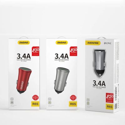 3. Dudao 3.4A smart car charger 2x USB silver (R6S silver)
