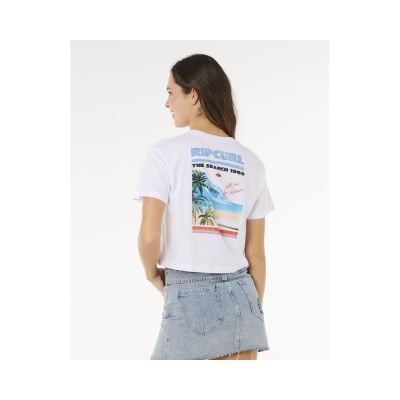 2. RIP CURL Hayley O Crop Tee Women's White