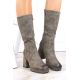 10. Jezzi W JEZ416B khaki insulated ankle boots with elastic band
