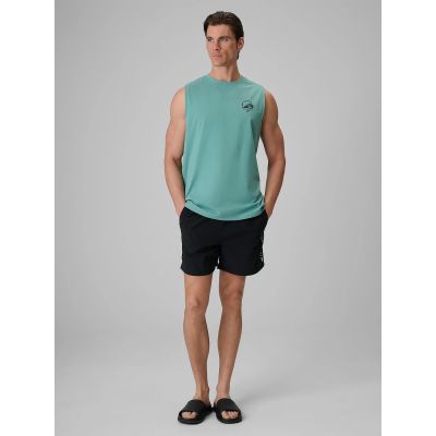 3. Men's relaxed sleeveless T-shirt with print 4F 4FRSS26TSLEM365-47S