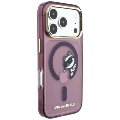4. Karl Lagerfeld Peekaboo Logo MagSafe case for iPhone 18 Pro Max / 17 Pro Max - burgundy