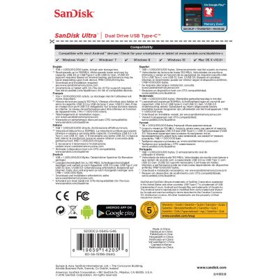 9. SanDisk SDDDC2-064G-G46 pendrive (64GB; USB 3.1, USB-C; black)